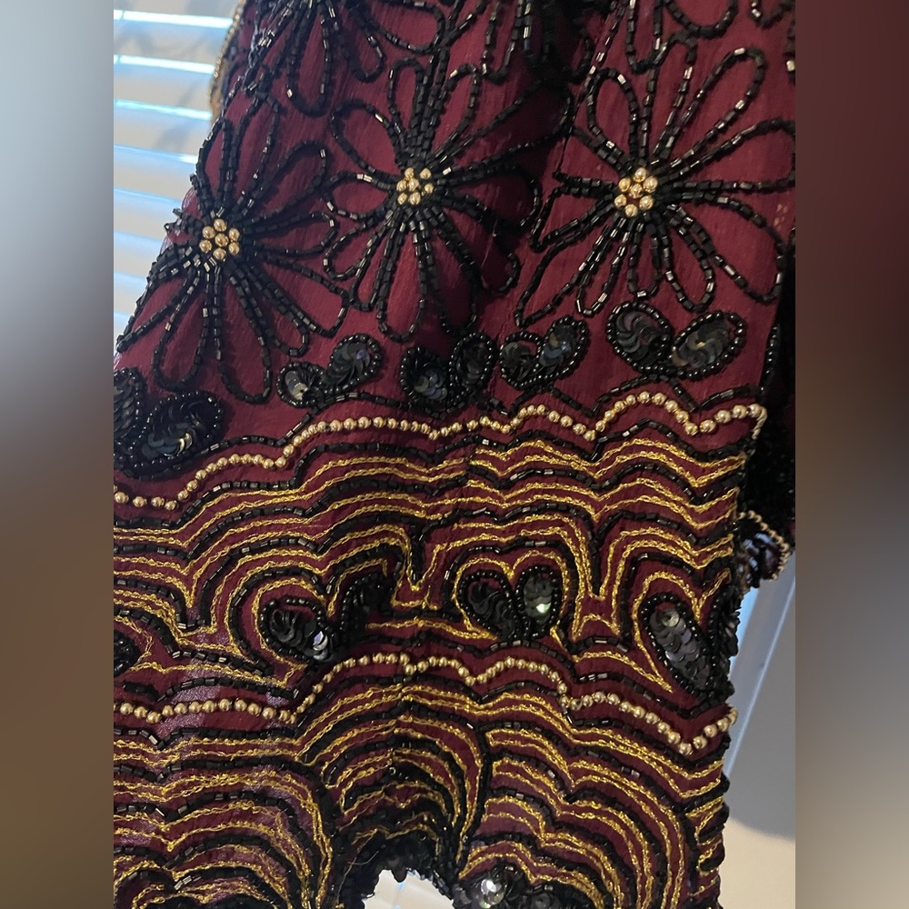 Beautiful Pappell Boutique Evening Hand Beaded Halter Top | Sz Medium - Picture 5 of 8